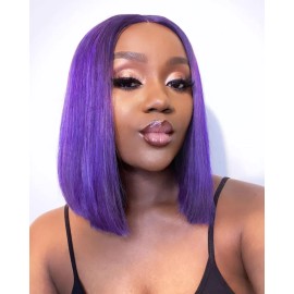 BM Peluca De Cabello Humano Con Encaje Frontal Recto De Bob Wig