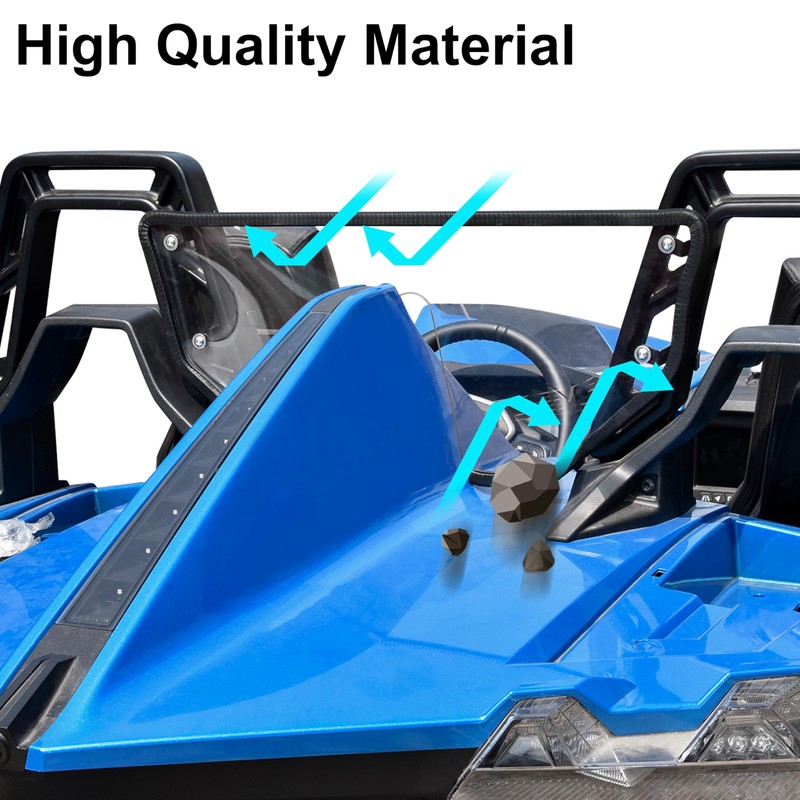 SAUTVS Rear Windshield for Polaris Slingshot S R SL SLR