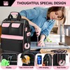 LOKASS Pink Tool Bag for Women, Wide-open Tool Backpack with