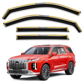 saleago Saleago in-Channel Window Rain Guards Fit for Hyundai Palisade 2020 2021 2022 2023 2024 2025 Extra Durable Window Deflectors Window Visors Vent Shades Vent Visors Car Accessories-4 pcs Q23