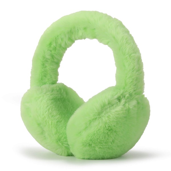 SUNBORRY Womens Fluffy Ear Muffs Earmuffs for Winter, Adjustable, Foldable