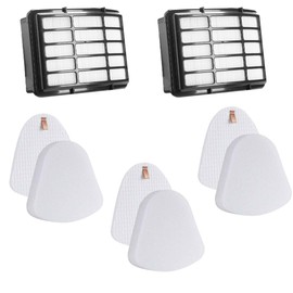 Filters for Shark Navigator Lift Away Deluxe NV360 NV352 NV370 NV358 NV355 NV351 NV356E UV540 NV350 NV356 NV357, Compare to Part # XFF350 & XHF350, 2 Hepa + 3 Foam & Felt Filter Replacement