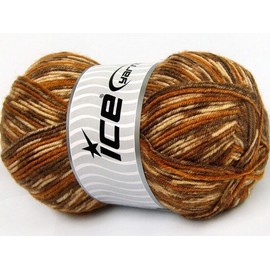 Ice Browns Beige DK Design Ice 58423 Acrylic Wool Self-Patternin