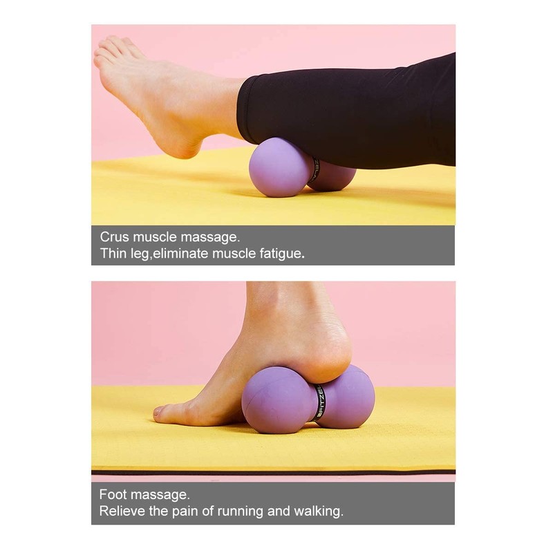FITZELAR Double Lacrosse Massage Ball for Myofascial Release, SGS Certified