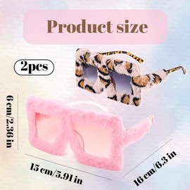 XLTXWD 2Pcs Funny Glasses, Funny Sunglasses, Novelty Glasses Party Glasses for Fancy Dress, Photo Props, Birthday Party
