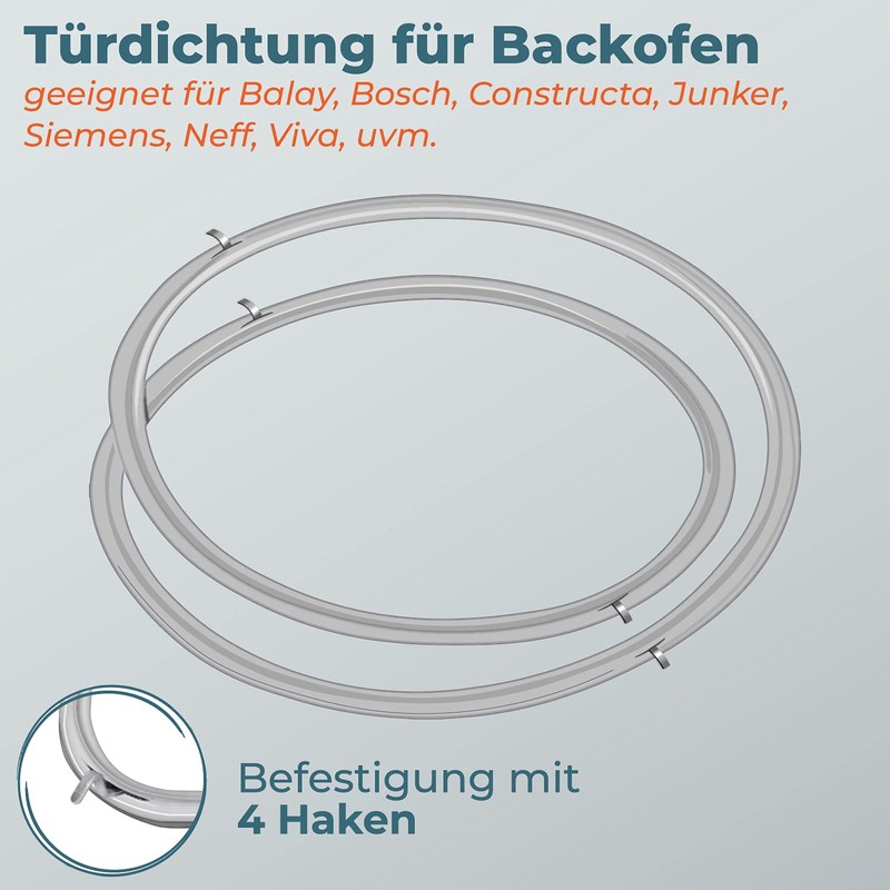 Kenekos - All-round door seal with 4 hooks suitable for
