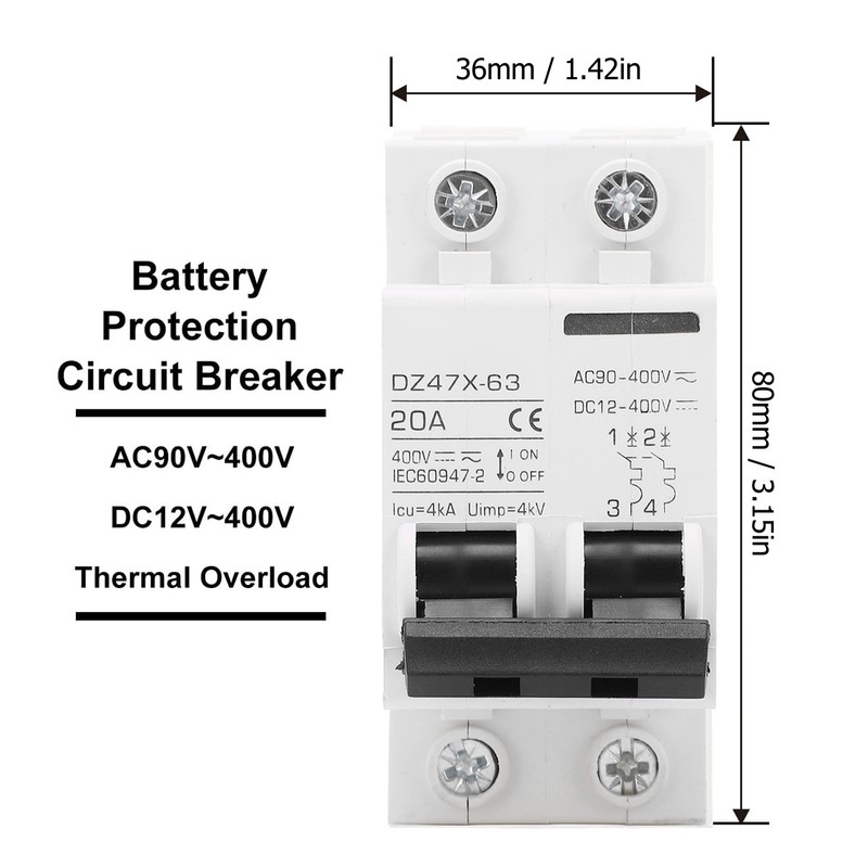 Circuit Breaker Overload Protection Fast Tripping PV Circuit Breaker AC