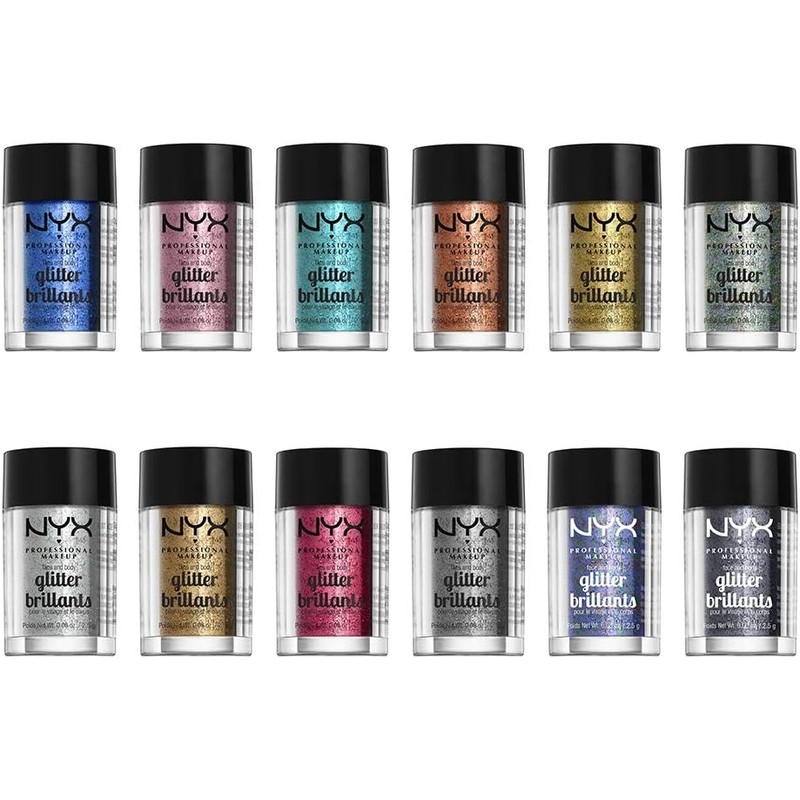 NYX Professional Makeup, Glitter para rostro y cuerpo, Tono Gold,