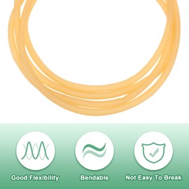 M METERXITY Natural Latex Rubber Tubing, 5/32" [4mm] ID x 1/4" [6mm] OD 13ft Length Latex Hose Tube for Home/Laboratory/Sporting, Highly Elastic Band Tubes [Yellow]