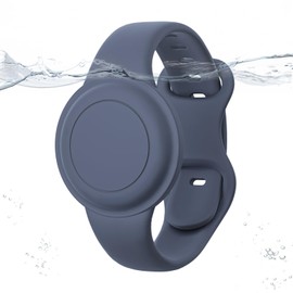 Waterproof 1 Pack Apples AirTags Bracelet for Kid, Hidden Silicone Air Tag Holder for Kid, AirTags GPS Tracker Watch -Dark Blue