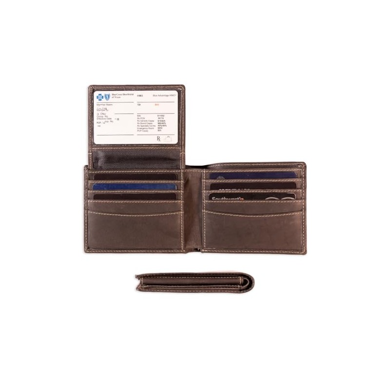 UC Leather Company Wallet for Men-Genuine Leather RFID Blocking Bifold
