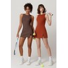 QINSEN Crew Neck Tennis Dress for Women Sleeveless Golf Dresses