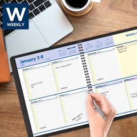 2022 Weekly & Monthly Appointment Book & Planner by AT-A-GLANCE, 8" x 10", Large, QuickNotes, Black (760105)