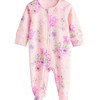 NEXT Floral Cotton Rompers, Pack of 3, pink