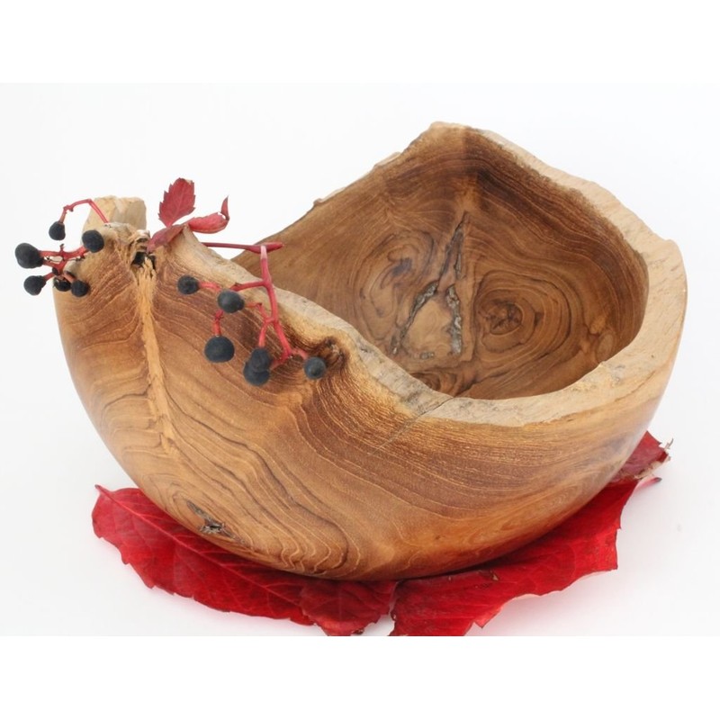 Windalf Namia Rustic Teak Bowl Diameter 20 cm Natural Fruit
