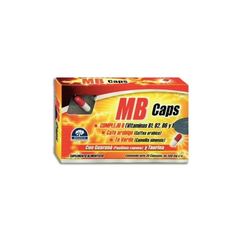 Complejo B, Te Verde Guarana Y Taurina Mb Natutech 30cap