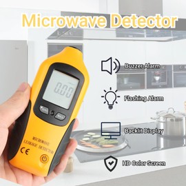 Digital Microwave Detector, HT-M2 Digital LCD Display Microwave Leak Detector, LCD Display Radiation Detector, High Sensitivity Microwave Leak Detector with Backlight for Home Microwave Testing