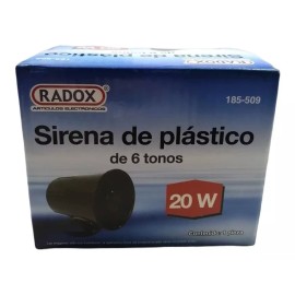 Radox Sirena De Plastico De 6 Tonos 20w