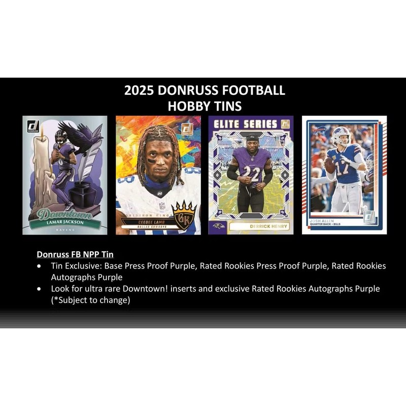 2025 Panini Donruss Football Trading Cards Tin