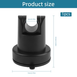 Suction Cup Shower Head Holder, Removable Shower Head Bracket No Drill Wall Mount Holder, ABS Plastic Shower Wand Holder Universal Suction Holder for Bathroom(Black)