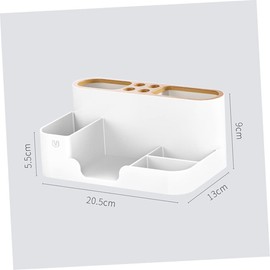 SHOWERORO 1Pc Practical Pen Box Multi Purpose Desk Organizer with Removable Cover Simple Writing Container for Office Supplies Storage to Reduce Clutter