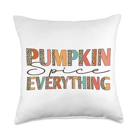 From Dyzamora Pumpkin Spice Everything-Funny Fall Lover Throw Pillow, 18x18, Multicolor