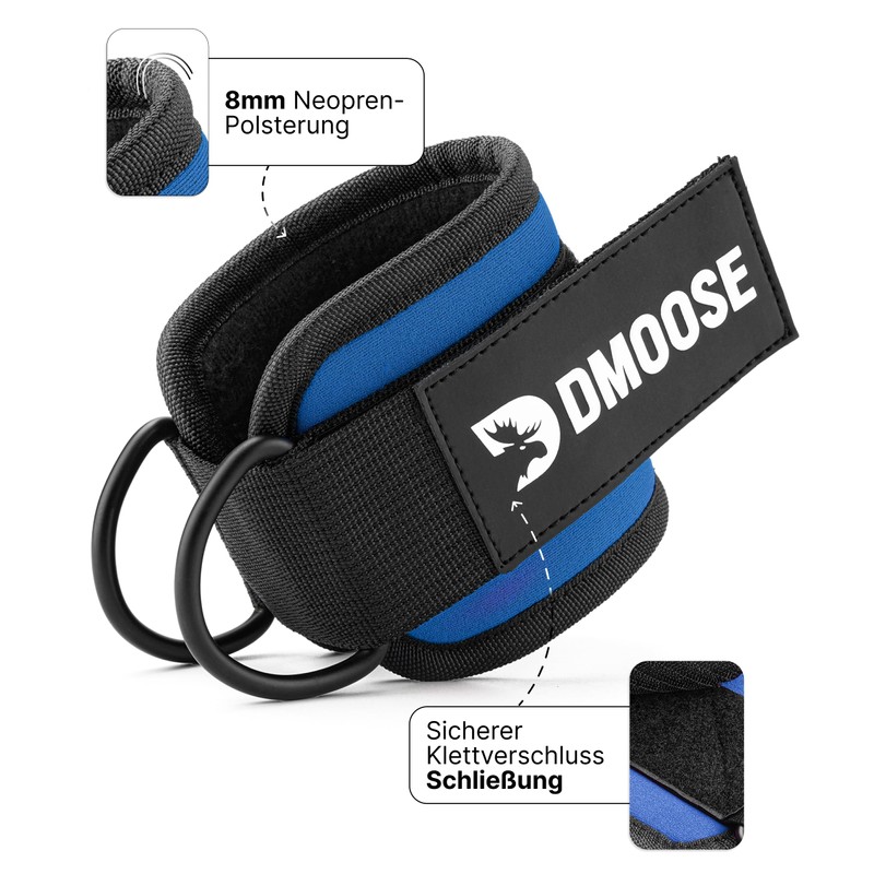 DMoose Fitness Foot Loops Cable Pull - Kickbacks Foot Loop