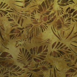 Japanese Wrapping Cloth 18-3/4", Furoshiki Bag - Large Brown Leaves Batik