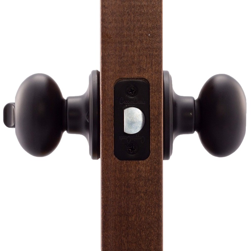 Copper Creek EK2030BC Egg Door Knob, Privacy Function, 1 Pack,