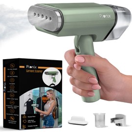 Pionix Handheld Garment Steamer - Foldable Handheld Steamer Clothes, 2-in-1 Horizontal & Vertical Fabric Steamer, Portable Hand Held Steamers for Clothes, 1000W Steam Press for Home & Travel -Green