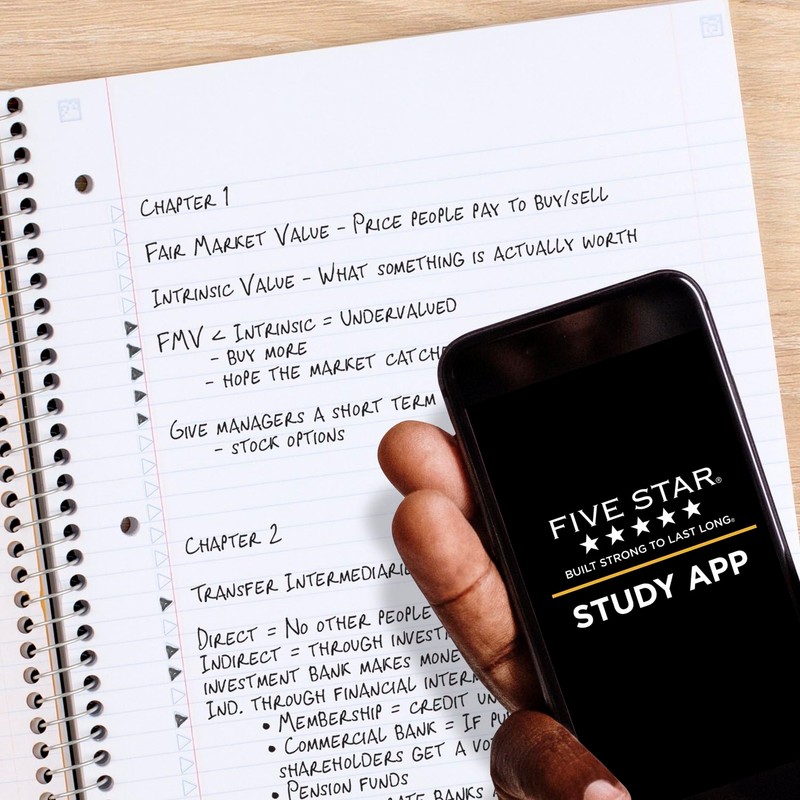 Five Star Spiral Notebooks Plus Study App, 6 Pack, 3
