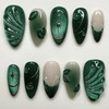 Press on Nails Almond Shaped Medium Length Artificial Acrylic Gradient