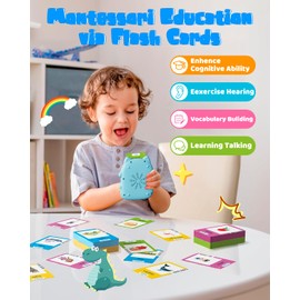 Micomlan Talking Flash Cards for Toddlers - 510 Sight Words Montessori Toys, Learning Educational Gifts, Autism Speech Therapy Toys for Age 2 3 4 5 Years Old Boys and Girls Birthday Gifts