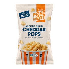 Cybele's Free-to-Eat Ancient Grain Pops - Healthy Snacks, All Natural, Gluten-Free, Vegan, No Preservatives or Additives (Cheddar Pops 4oz, Pack of 6)
