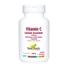 NEW ROOTS HERBAL New Roots Herbal Calcium Ascorbate Vitamin C Crystals 150g, 135 Servings, Pure Vitamin C Powder, Support Natural Collagen Production & Bone Strength, Gentle, No Fillers Non-GMO, Easy-to-Use Supplement