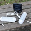 VLUOO Solar Powered Shed Light Rechargeable Split with On Off