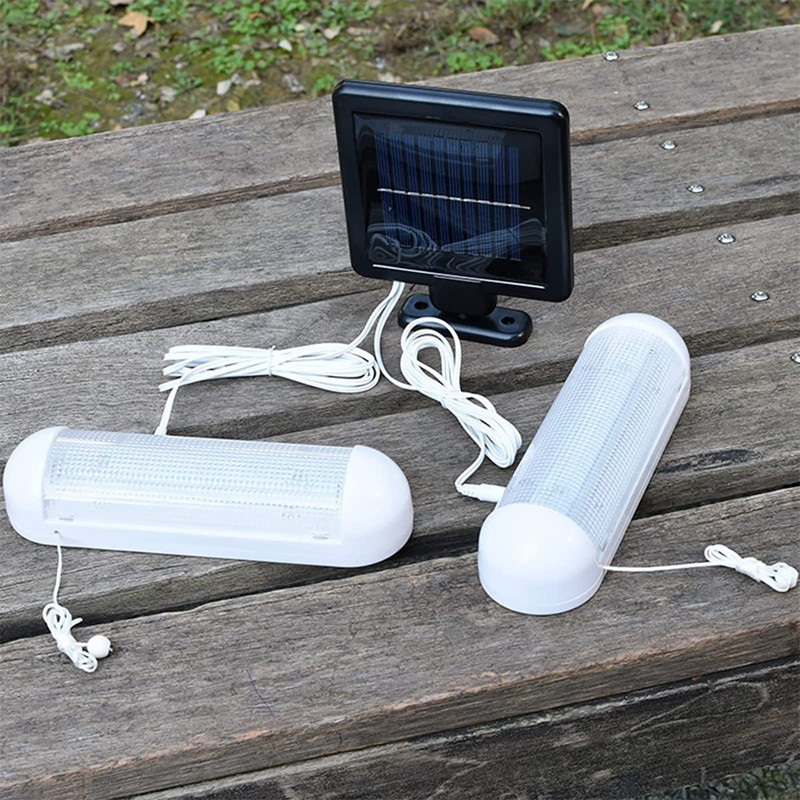 VLUOO Solar Powered Shed Light Rechargeable Split with On Off