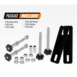 BUNKER INDUST Mounting Pins Kits for Recovery Tracks, Fit for All Traction Boards with 12~17cm (4.72~6.69’’) Hole Spacing