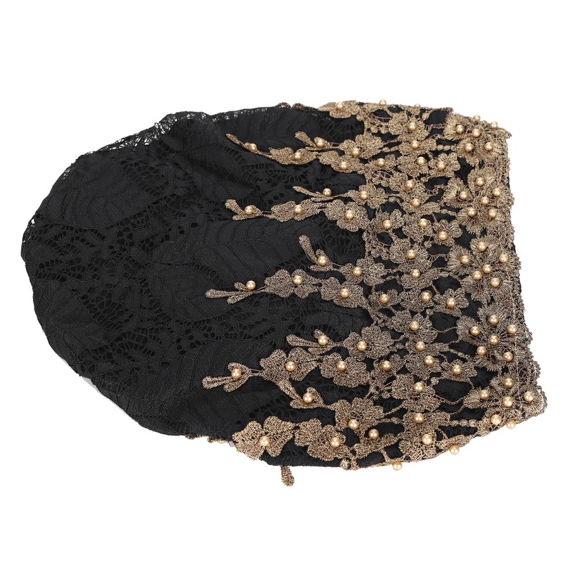 Slouchy Bonnet Casual Fashion Beaded Lace Breathable Loose Lazy Chemical
