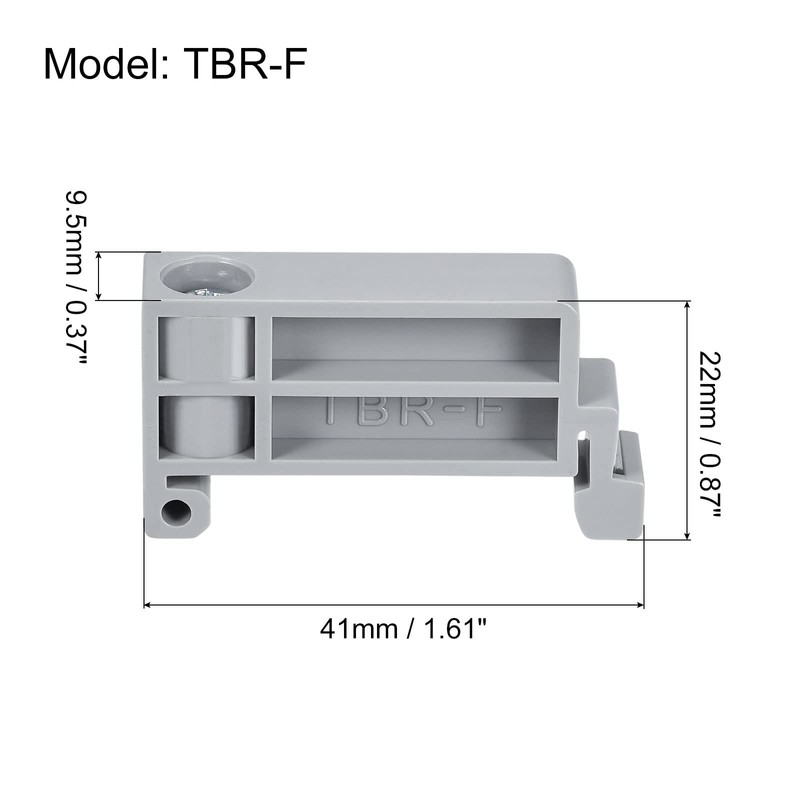 MECCANIXITY DIN Rail Mount Terminal Blocks End Stopper Screw Type