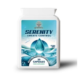 Serenity Sweats Control 30 Capsules - Reduce Excess Sweating, Sweat Less & Stay Dry