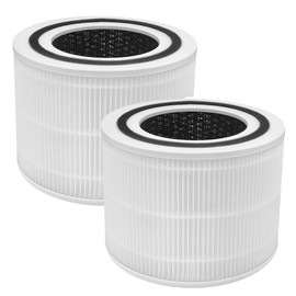 SCREENTRONICS 2 Pack Levoit Core 300 3-in-1 H13 True HEPA Activated Carbon Filter Compatible Replacement for LEVOIT Core 300, Core 300S, Core 300-RF, Core P350, Core 300-RAC Air Purifier