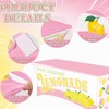6FT Lemonade Spandex Tablecloth Lemon Theme Stretch Spandex Table Cover