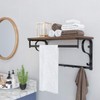 VASAGLE Coat Rack Wall Mount, Wall Hooks with Shelf, Hanging