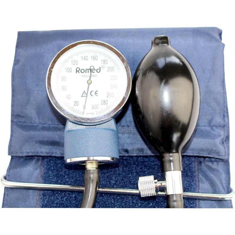 Blutdruckmessgerät Aneroid 2-Schlauch + Stethoskop (Schwarz)