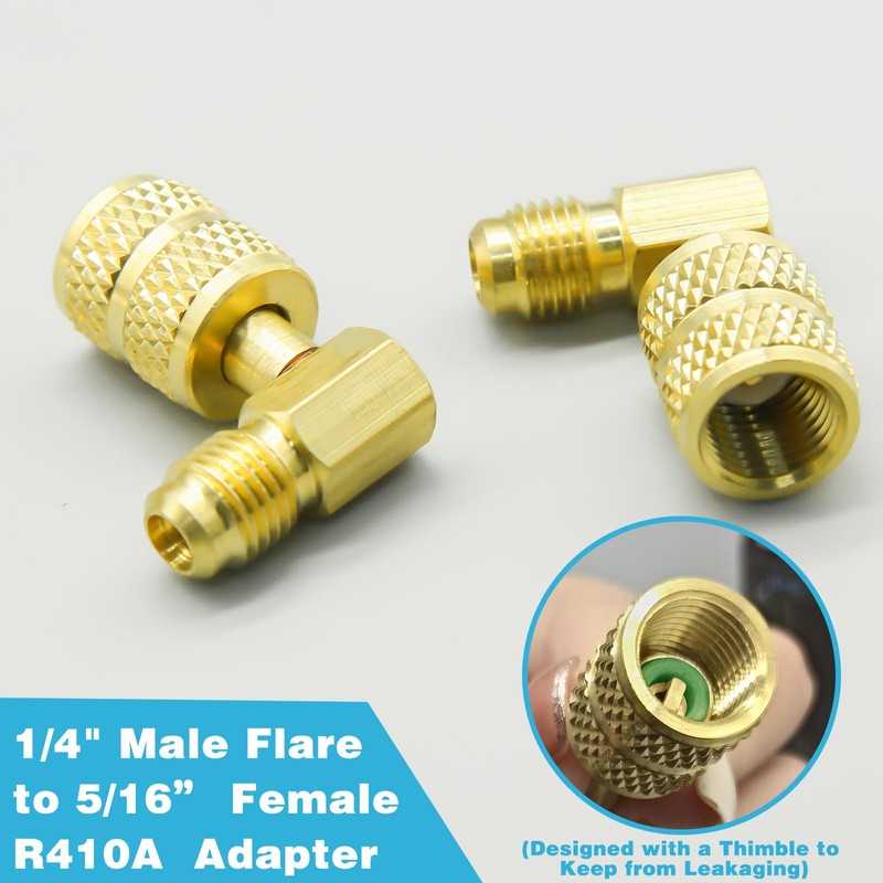 R410A Adapter Kit, Mini Split Adapter 5/16 to 1/4 Coupler
