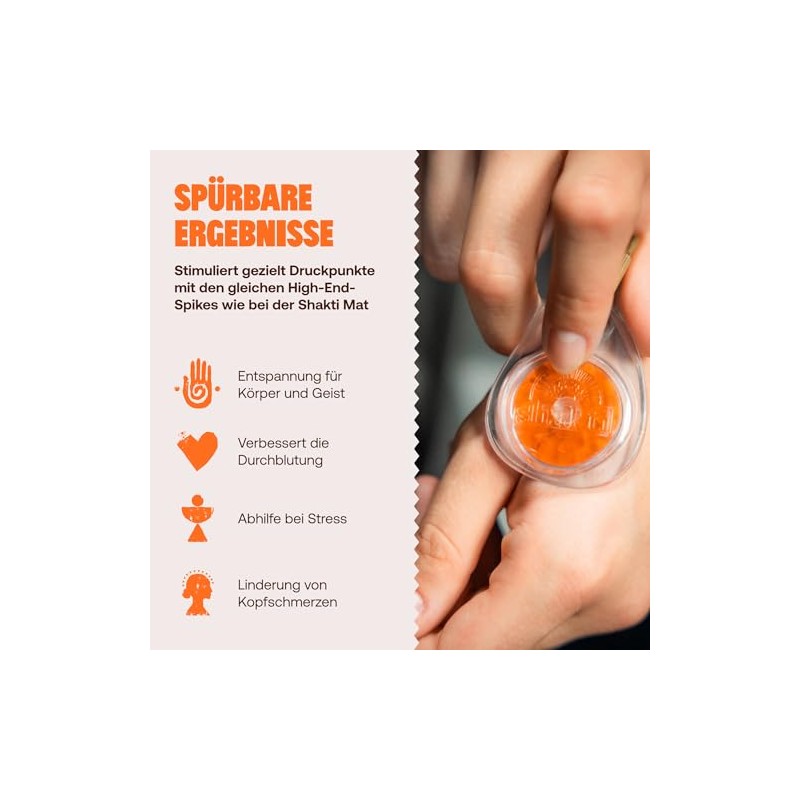 ShaktiMat [The Original Since 2007 Acupressure Keyring Against Stress &