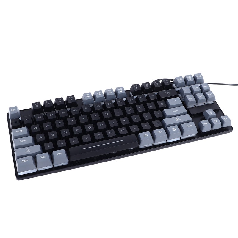 Gaming Keyboard USB 87 Keys RGB Backlit Floating Keycaps Contrast