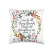 Philippians 4:13 Bible Scripture Throw Pillow