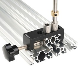 TOOLCOOL Aluminum Profile Drill Guide Access Hole Drill Jig For 2020 2040 3030 3060 4040 European Standard Aluminum Extrusion Profile (Double Holes)